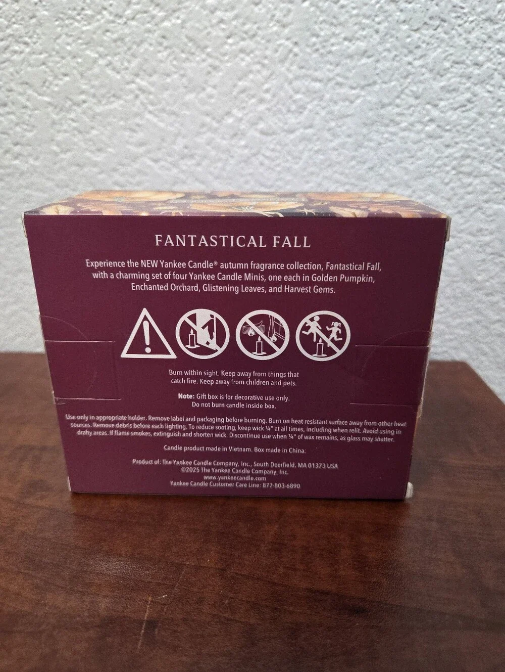 Yankee Candle Fall Mini Candle Gift Set - Purple, Gold, Green, Red NIB